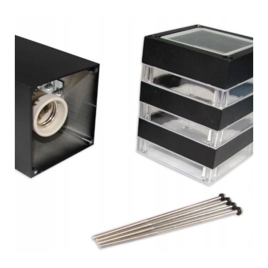 Εξωτερικό φωτιστικό με αισθητήρα TEKSAS 1xE27/12W/230V IP44 44 εκ. ανθρακί