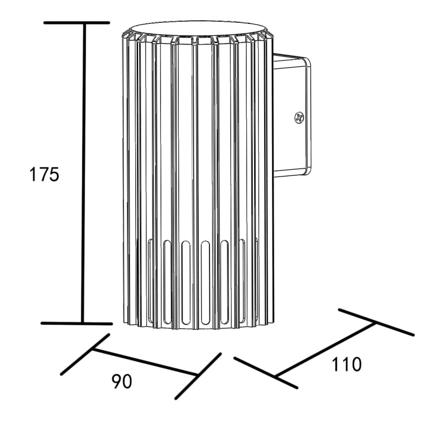 Εξωτερικό επιτοίχιο φωτιστικό KUUSAMO 1xE27/20W/230V IP54 ανθρακί