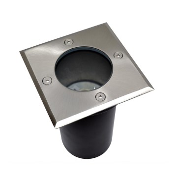 Εξωτερικό φωτιστικό δαπέδου 1xGU10/35W/230V IP44 ματ χρώμιο