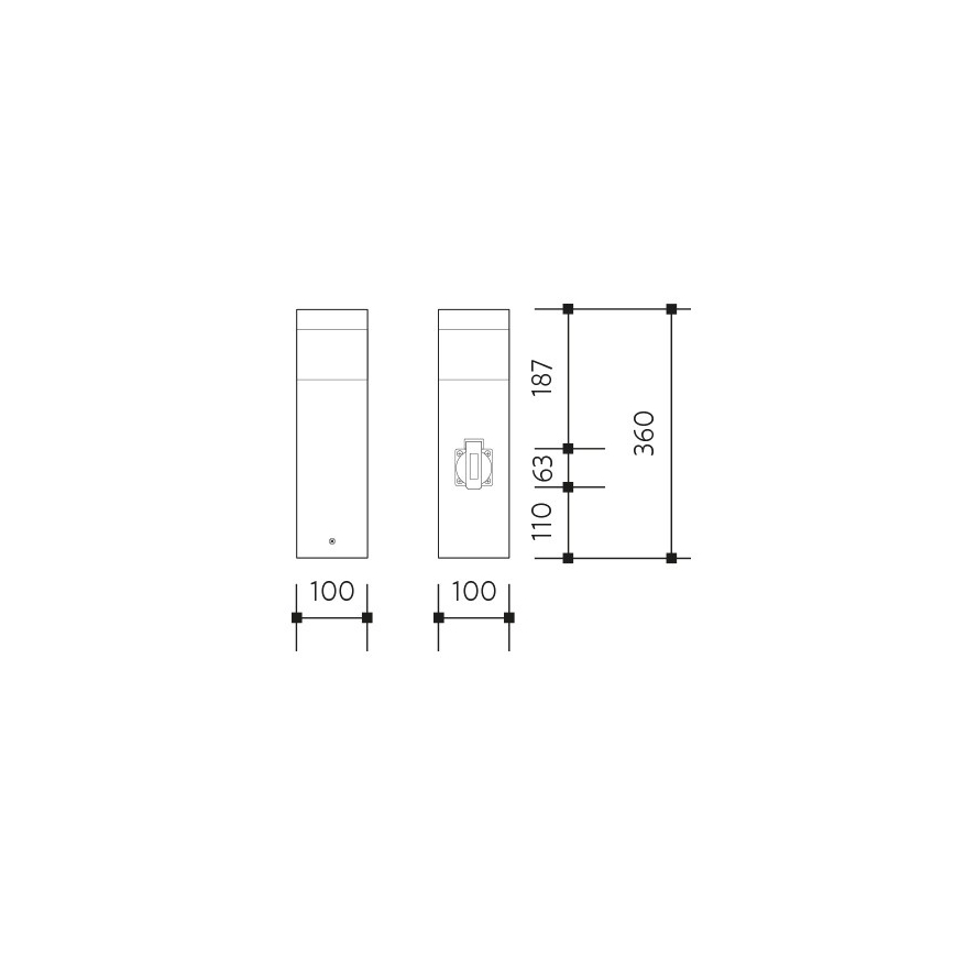 Εξωτερικό φωτιστικό με αισθητήρα και πρίζα GARD 1xE14/60W/230V IP44