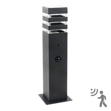 Εξωτερικό φωτιστικό με αισθητήρα TEKSAS 1xE27/12W/230V IP44 44 εκ. ανθρακί