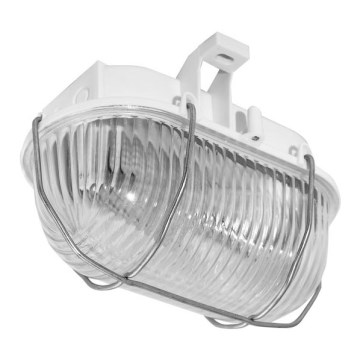 Εξωτερικό φωτιστικό οροφής OVAL 1xE27/60W/230V IP44 λευκό