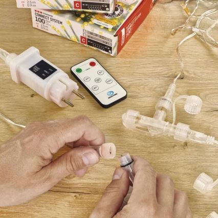 Εξωτερικό καλώδιο επέκτασης για αλυσίδες σύνδεσης, διάφανο, 10m, IP44