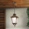 Εξωτερικό κρεμαστό φωτιστικό AIKO 1xE27/60W/230V IP23 μπρονζέ/πατίνα