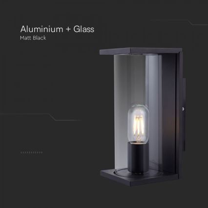 Εξωτερικό επιτοίχιο φωτιστικό 1xE27/60W/230V IP44 μαύρο