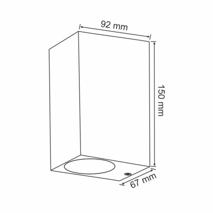 Εξωτερικό επιτοίχιο φωτιστικό BOSTON 2xGU10/10W/230V ανθρακί