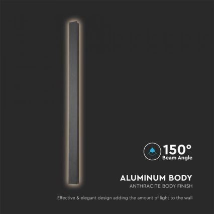 Εξωτερικό επιτοίχιο φωτιστικό LED/10W/230V 4000K IP65 51 cm ανθρακί