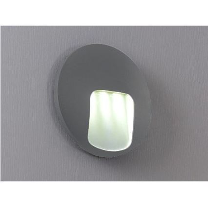 Εξωτερικό επιτοίχιο φωτιστικό LED DACU LED/3W/230V IP54 γκρι