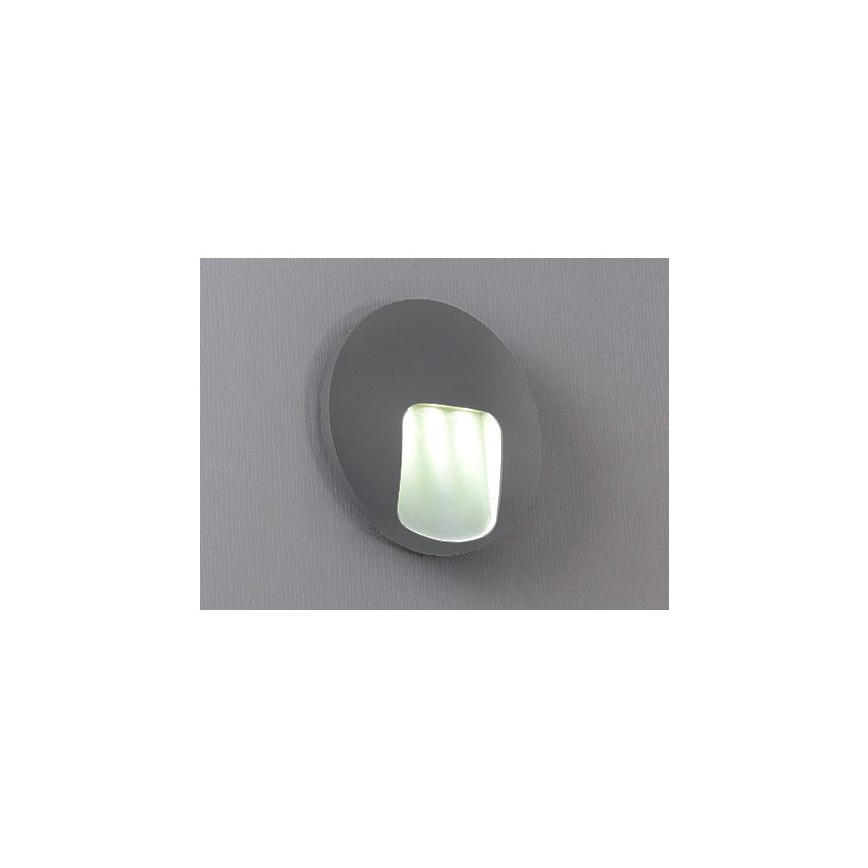 Εξωτερικό επιτοίχιο φωτιστικό LED DACU LED/3W/230V IP54 γκρι