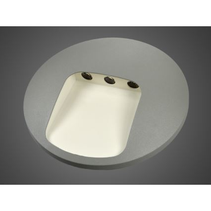 Εξωτερικό επιτοίχιο φωτιστικό LED DACU LED/3W/230V IP54 γκρι