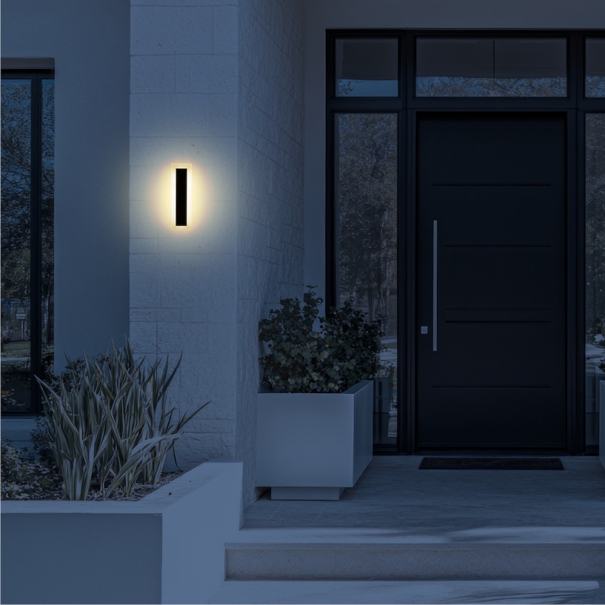 Εξωτερικό επιτοίχιο φωτιστικό LED WOW LED/10W/230V 3000/4000/6500K 30 cm IP54 μαύρο