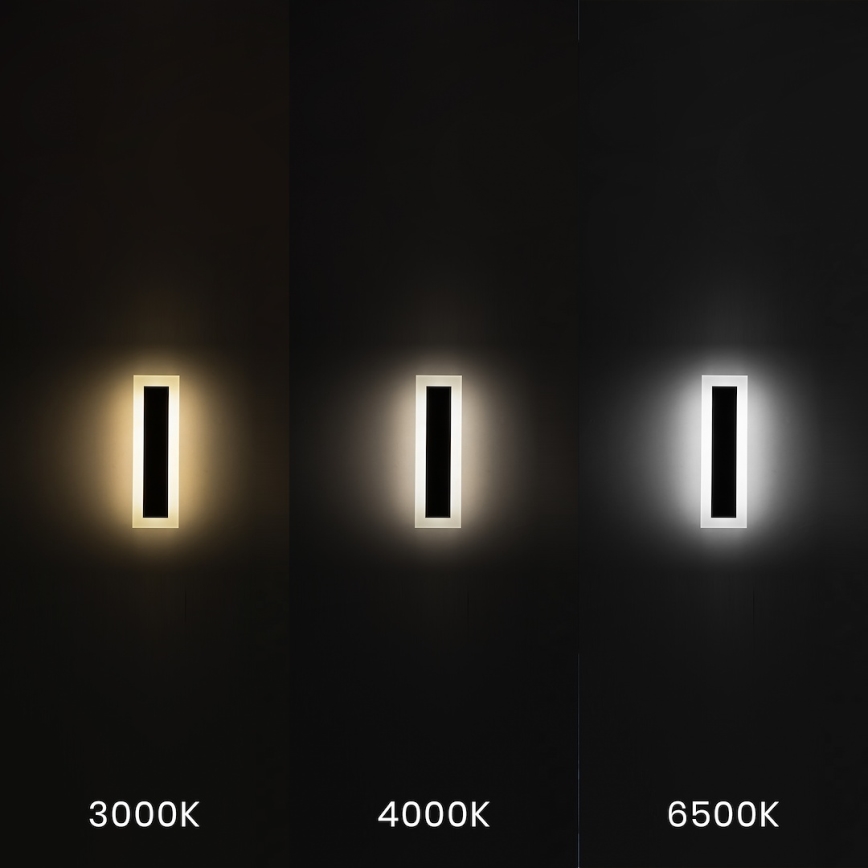 Εξωτερικό επιτοίχιο φωτιστικό LED WOW LED/10W/230V 3000/4000/6500K 30 cm IP54 μαύρο