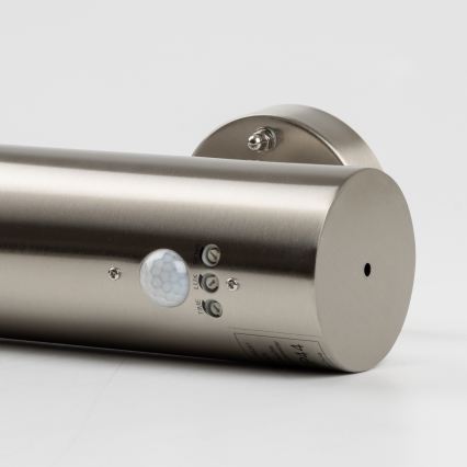 LED εξωτερικό επιτοίχιο φωτιστικό με αισθητήρα κίνησης 1xGU10/5W/230V IP44 ματ χρώμιο