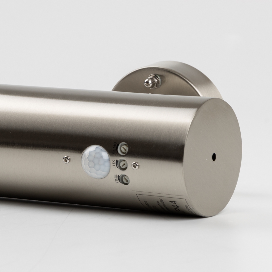 LED εξωτερικό επιτοίχιο φωτιστικό με αισθητήρα κίνησης 1xGU10/5W/230V IP44 ματ χρώμιο