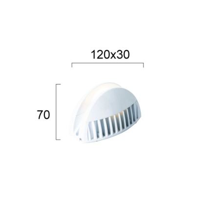 Εξωτερικό επιτοίχιο φωτιστικό WINDOW LED/7W/230V IP65 λευκό