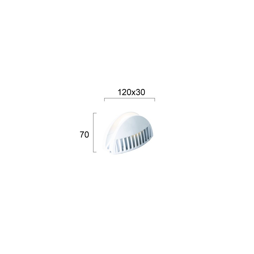 Εξωτερικό επιτοίχιο φωτιστικό WINDOW LED/7W/230V IP65 λευκό