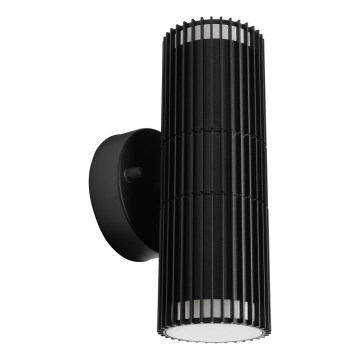 Εξωτερικό επιτοίχιο σποτ φωτιστικό LANTHEA 2xGU10/11W/230V IP44 μαύρο