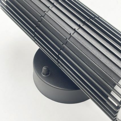 Εξωτερικό επιτοίχιο σποτ φωτιστικό LANTHEA 2xGU10/11W/230V IP44 μαύρο