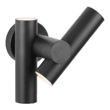 Εξωτερικό ευέλικτο επιτοίχιο φωτιστικό LED με 2xLED/3W/230V 4000K IP44 μαύρο