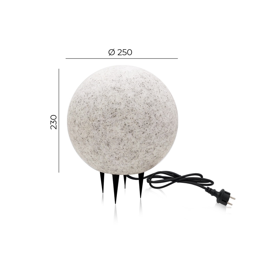 Εξωτερικό διακοσμητικό φωτιστικό GARDEN BALL 1xE27/40W/230V IP65 δ. 25 cm