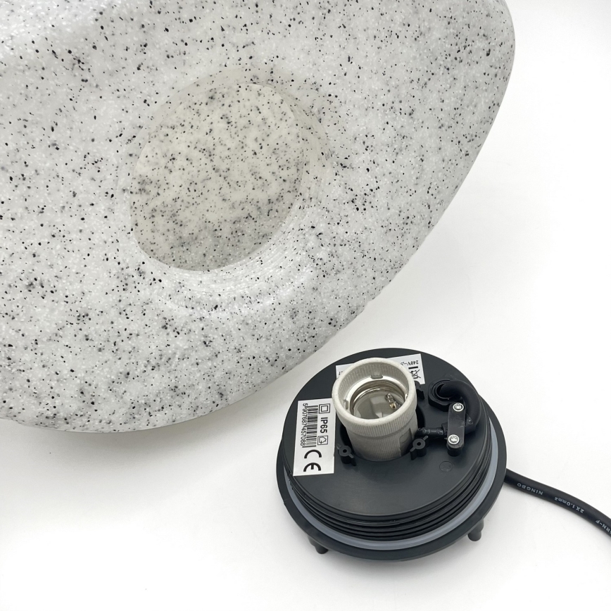 Εξωτερικό διακοσμητικό φωτιστικό LUMISTONE, 1x E27/15W/230V, IP65, διάμ. 38 εκ.