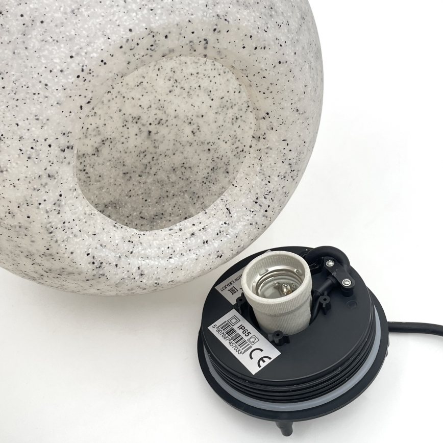 Εξωτερικό διακοσμητικό φωτιστικό LUMISTONE 1xE27/15W/230V IP65 Ø 25 εκ.