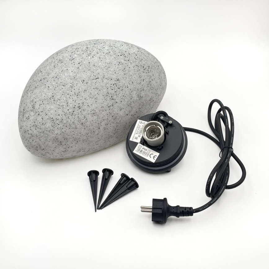 Εξωτερικό διακοσμητικό φωτιστικό LUMISTONE 1xE27/15W/230V IP65 Ø 31,8 cm