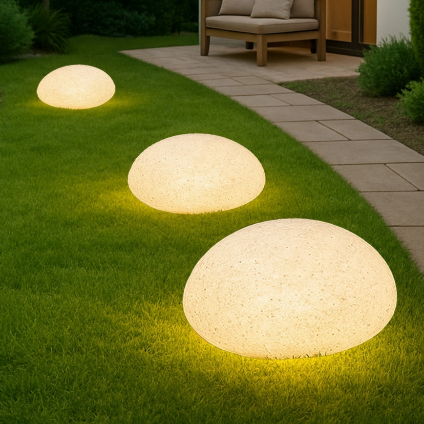 Εξωτερικό διακοσμητικό φωτιστικό LUMISTONE 1xE27/15W/230V IP65, διάμετρος 26,5 εκ.