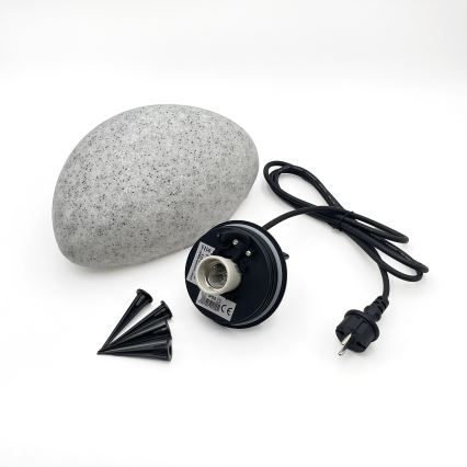 Εξωτερικό διακοσμητικό φωτιστικό LUMISTONE 1xE27/15W/230V IP65, διάμετρος 26,5 εκ.
