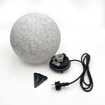 Εξωτερικό διακοσμητικό φωτιστικό LUMISTONE 1xE27/15W/230V IP65, διάμετρος 28 εκ.