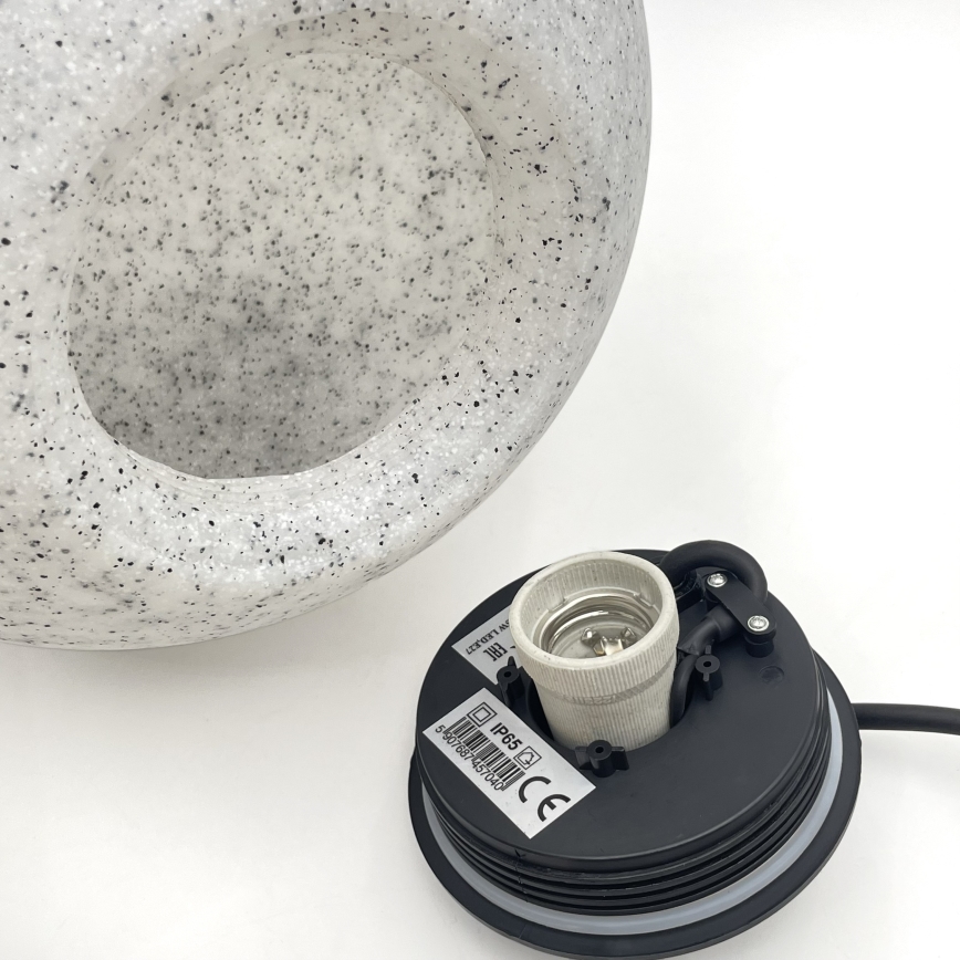 Εξωτερικό διακοσμητικό φωτιστικό LUMISTONE 1xE27/15W/230V IP65, διάμετρος 28 εκ.