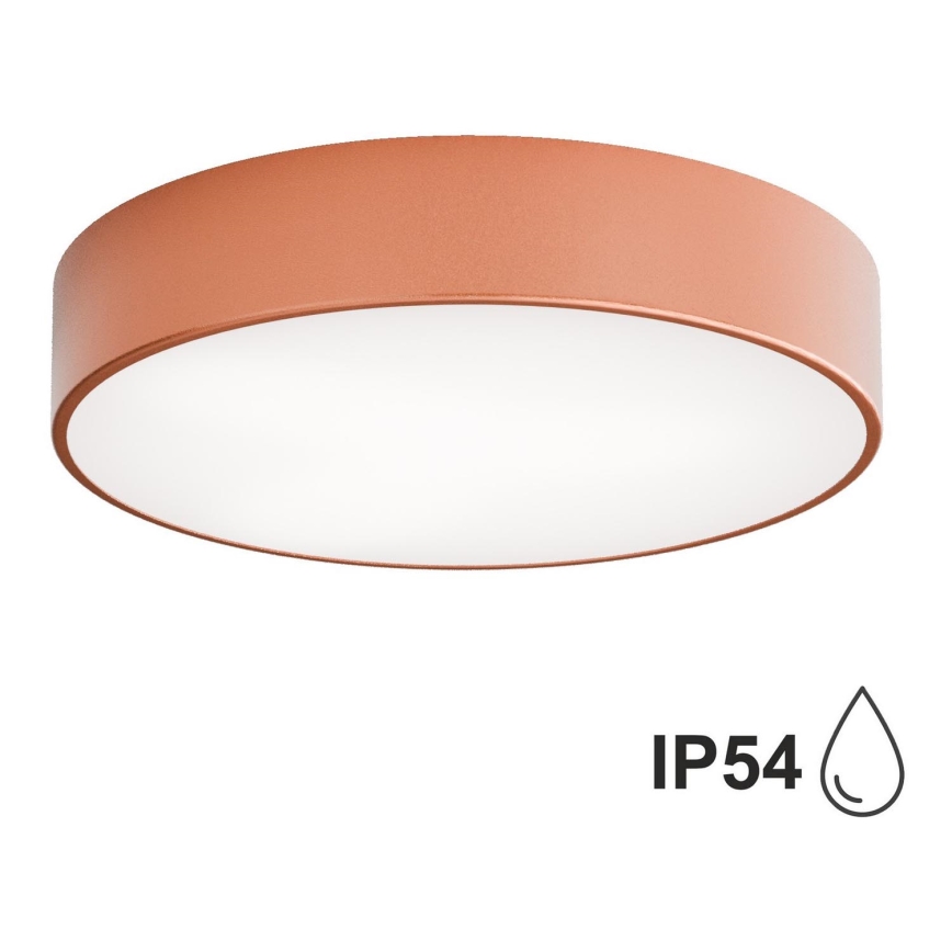 Εξωτερικό οροφής φωτιστικό με αισθητήρα CLEO 3xE27/24W/230V διάμετρος 40 εκ. σε χάλκινο χρώμα IP54