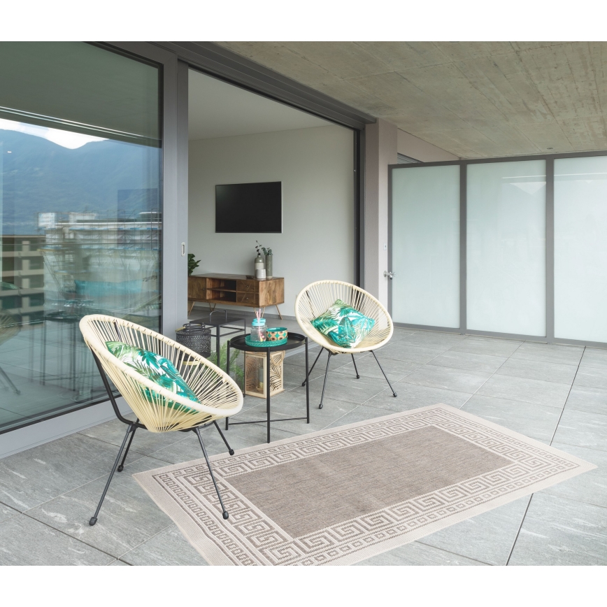 Εξωτερικό χαλί EXPRESS NEW OUTDOOR 80x150 cm γκρι/μπεζ