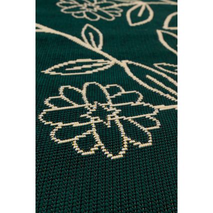 Εξωτερικό χαλί JUNGLE 135 cm πράσινο/μοτίβο φύλλων