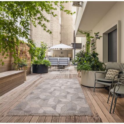 Εξωτερικό χαλί ORIA 160x220 cm γκρι/μπεζ