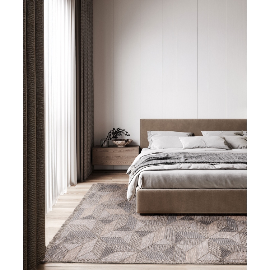 Εξωτερικό χαλί ORIA 160x220 cm γκρι/μπεζ