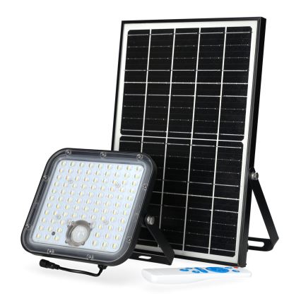 Εξωτερικός ηλιακός προβολέας με αισθητήρα LED/30W/6,4V 4000K IP65 6000 mAh + τηλεχειριστήριο