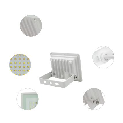 Εξωτερικός προβολέας LED NOCTIS LUX 3 LED/10W/230V 4000K IP65 λευκό