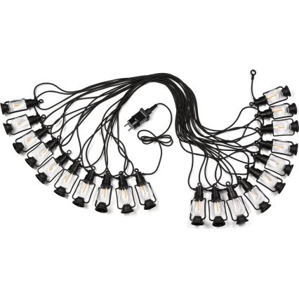 Εξωτερικού χώρου διακοσμητικά λαμπάκια GARLAND 20xLED 20m IP44 θερμό λευκό