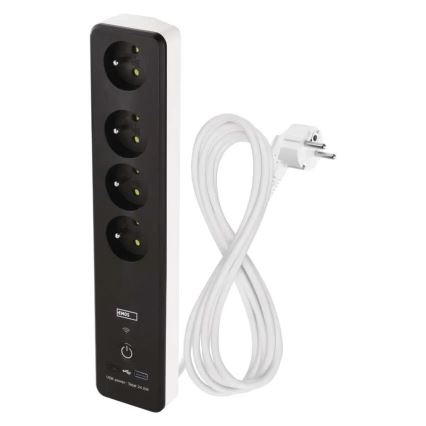 Έξυπνη πολύπριζα με διακόπτη GoSmart 4Z + 1xUSB-A + 1xUSB-C 2 μ Wi-Fi Tuya