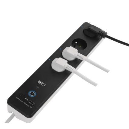 Έξυπνη πολύπριζα με διακόπτη GoSmart 4Z + 1xUSB-A + 1xUSB-C 2 μ Wi-Fi Tuya