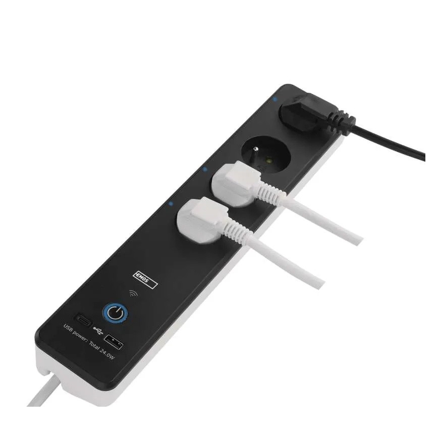 Έξυπνη πολύπριζα με διακόπτη GoSmart 4Z + 1xUSB-A + 1xUSB-C 2 μ Wi-Fi Tuya