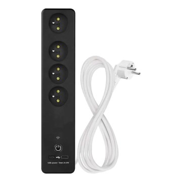 Έξυπνη πολύπριζα με διακόπτη GoSmart 4Z + 1xUSB-A + 1xUSB-C 2 μ Wi-Fi Tuya