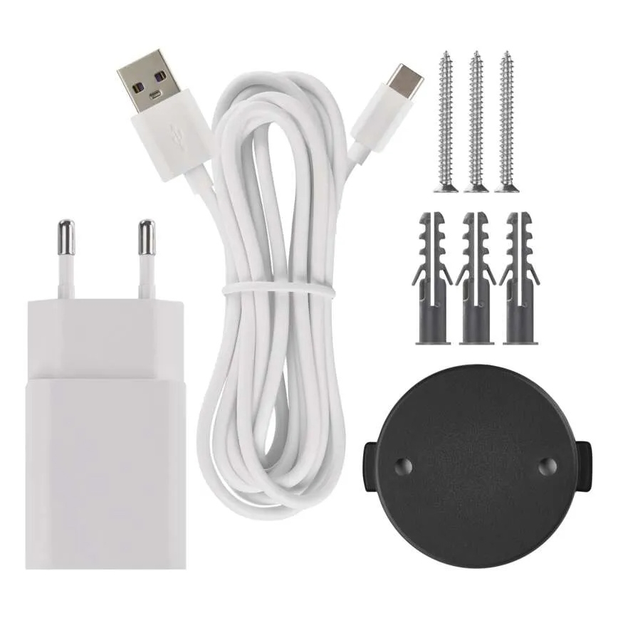 Έξυπνη εσωτερική περιστρεφόμενη κάμερα με αισθητήρα κίνησης GoSmart 5V Wi-Fi Tuya λευκή