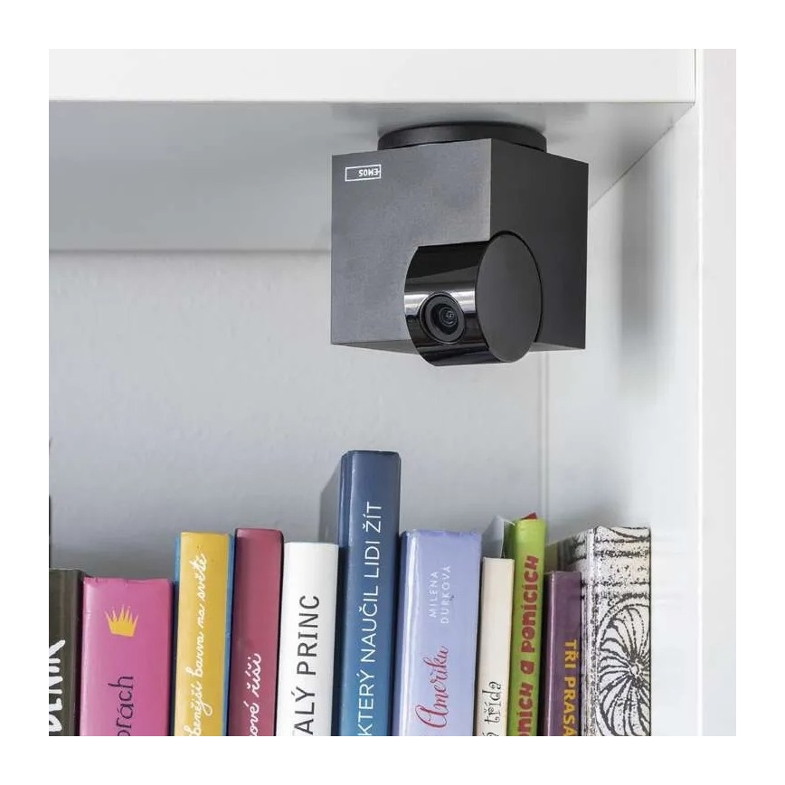 Έξυπνη εσωτερική περιστρεφόμενη κάμερα με αισθητήρα κίνησης GoSmart 5V Wi-Fi Tuya μαύρη