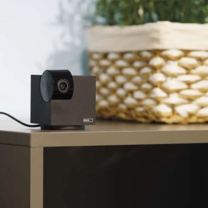 Έξυπνη εσωτερική περιστρεφόμενη κάμερα με αισθητήρα κίνησης GoSmart 5V Wi-Fi Tuya μαύρη