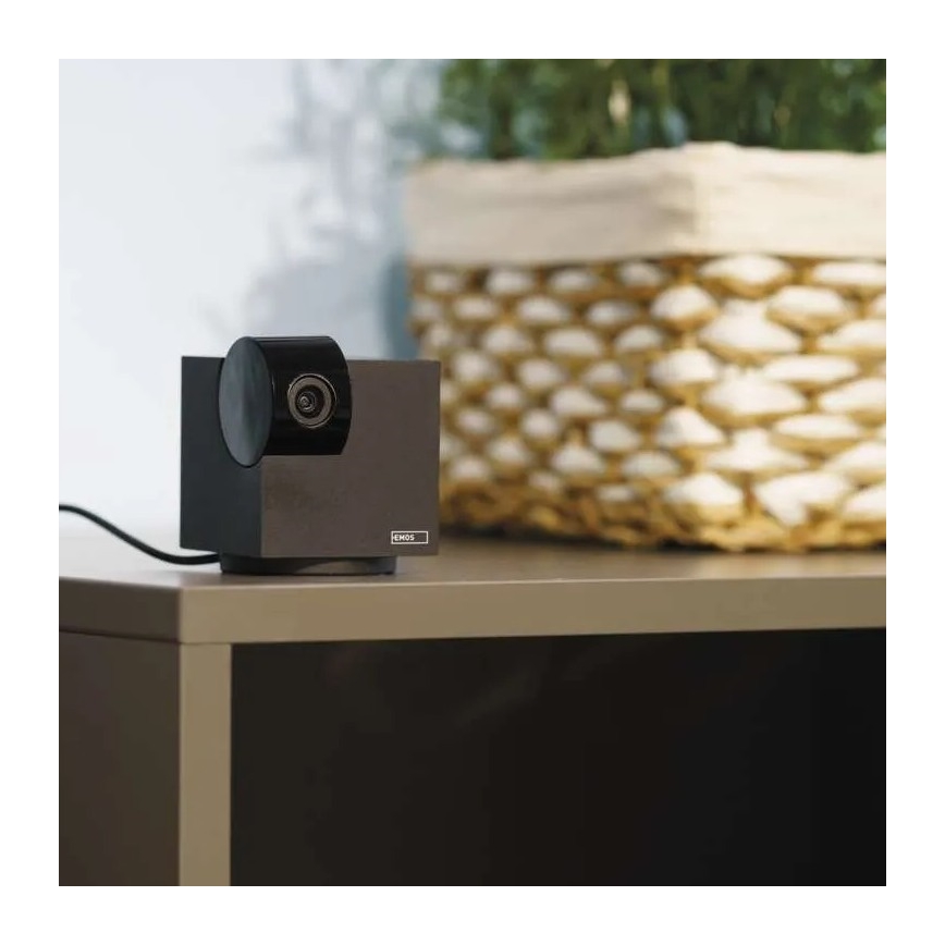 Έξυπνη εσωτερική περιστρεφόμενη κάμερα με αισθητήρα κίνησης GoSmart 5V Wi-Fi Tuya μαύρη