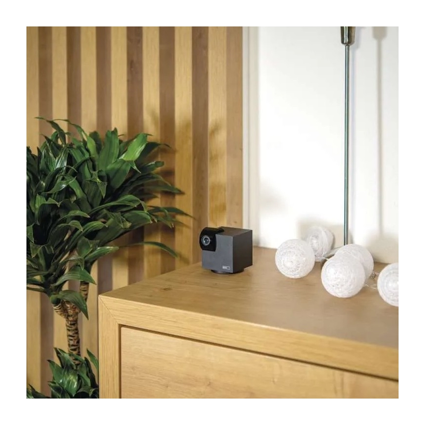 Έξυπνη εσωτερική περιστρεφόμενη κάμερα με αισθητήρα κίνησης GoSmart 5V Wi-Fi Tuya μαύρη