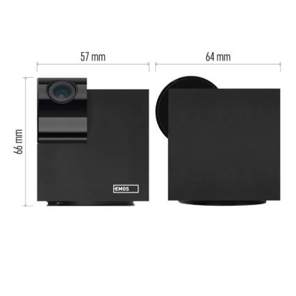 Έξυπνη εσωτερική περιστρεφόμενη κάμερα με αισθητήρα κίνησης GoSmart 5V Wi-Fi Tuya μαύρη