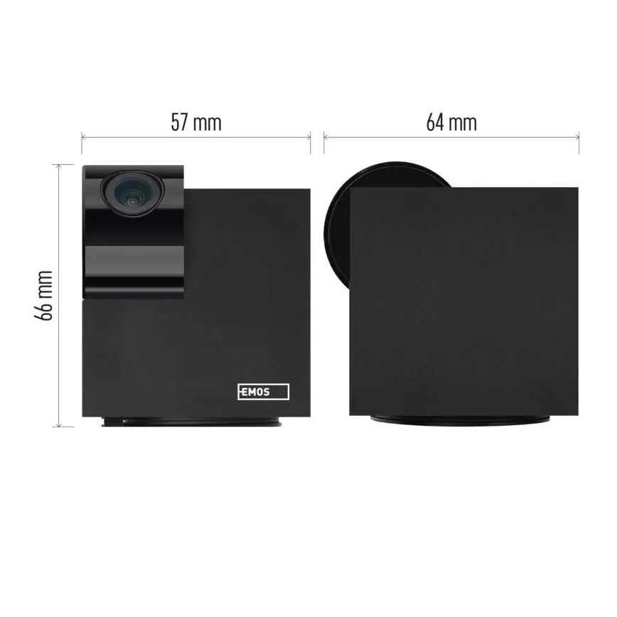 Έξυπνη εσωτερική περιστρεφόμενη κάμερα με αισθητήρα κίνησης GoSmart 5V Wi-Fi Tuya μαύρη